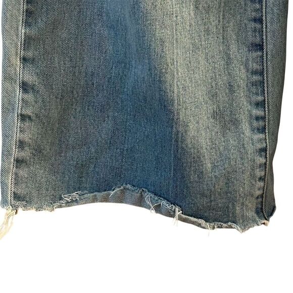 Madewell Women's Wide Leg Crop Jeans Blue Size 24 Exposed Button - Picture 11 of 16